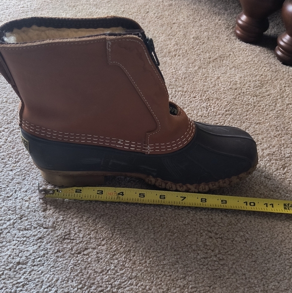 LL Bean-Sherpa- Lined Insulated Front Zip Vintage Bean Boots Made in Maine - Picture 8 of 8